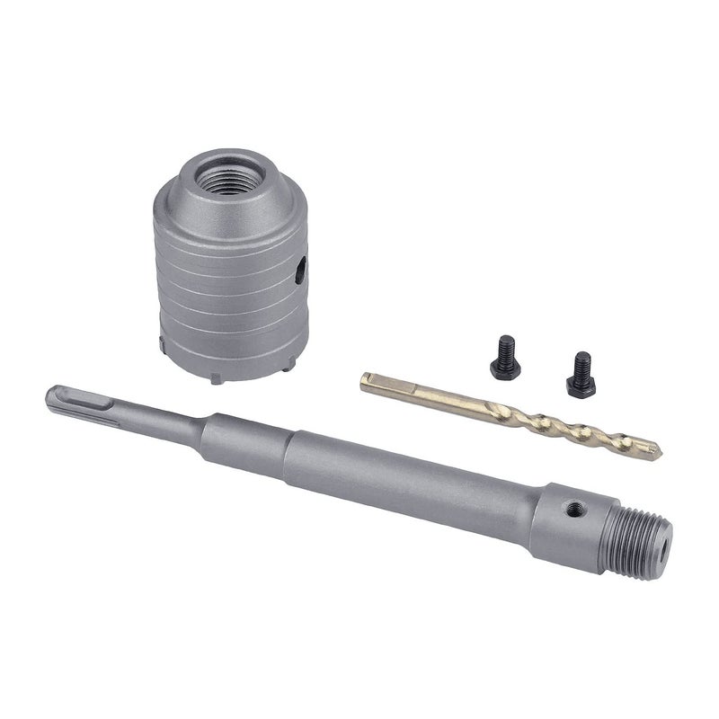 GUICGOC 60mm (2-3/8 inch) Concrete Hole Saw with 220mm SDS Plus Connecting Rod, Tungsten Carbide Teeth (7.7mm x 4mm) Cement Hole Saw for Concrete Cement Brick Wall Stone (60mm (2-3/8 inch) - Image 2